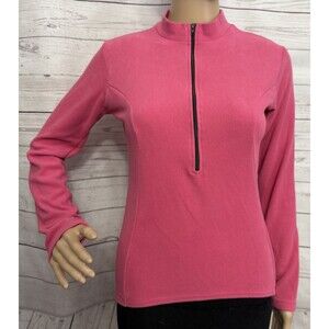 Terry Bicycles Fleece Cold Weather Cycling Jacket Small Bubble Gum Pink 1/2 Zip